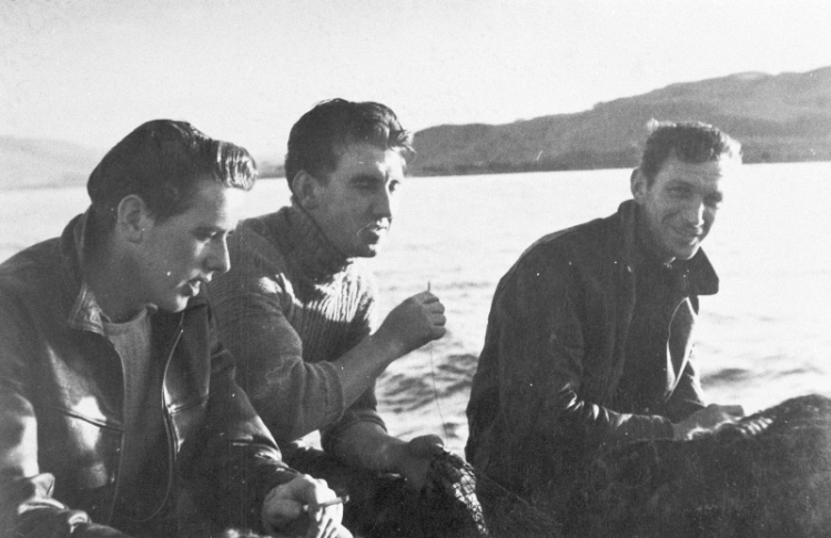 Portrait of Three Men Onboard 'Stella Maris II', c.1955-1956.